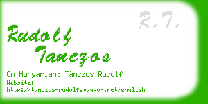 rudolf tanczos business card