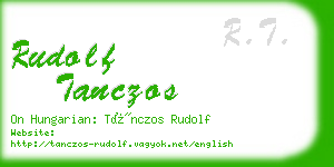 rudolf tanczos business card